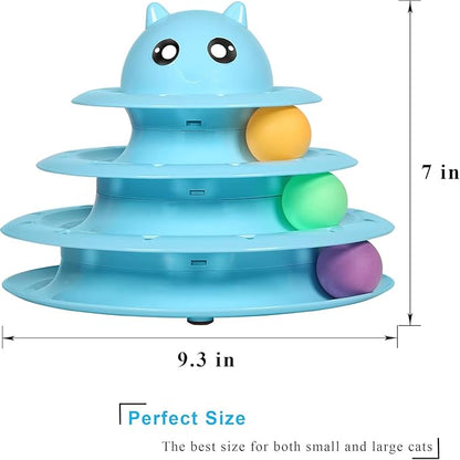UPSKY Cat Toy Roller 3-Level Turntable Cat Toys Balls - Image 2