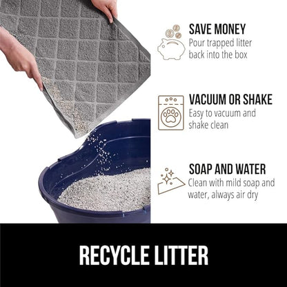 GORILLA GRIP Cat Litter Box Mat, Water Resistant, US Designed Kitty Litter - Image 5