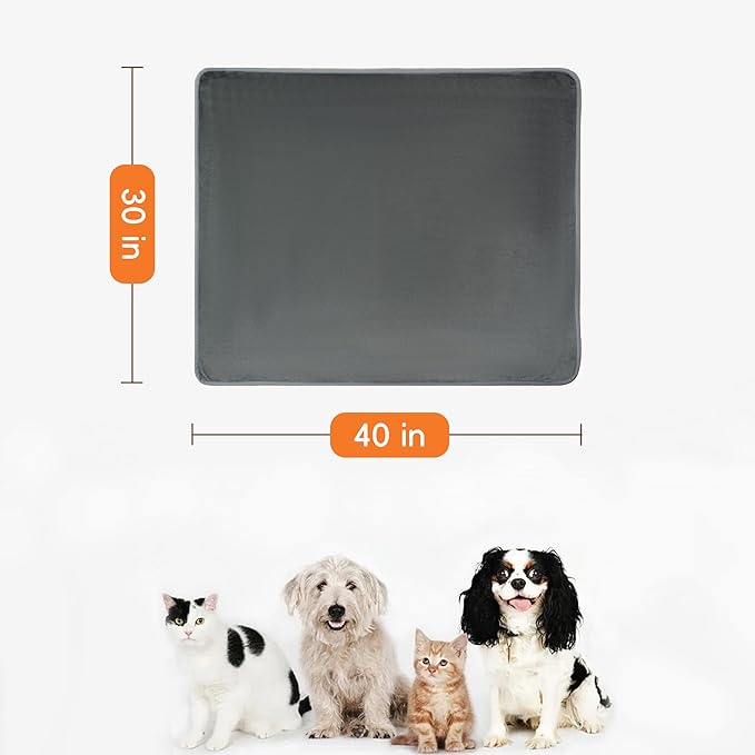 Waterproof Dog Blankets Dark Grey, Soft Fluffy Sofa Car Bed Protector, - Image 2