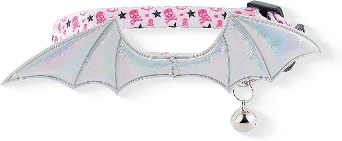 1 PC Bat Wing Cat Collar with Bell, Adjustable Kitten Collar with Safety - Image 2