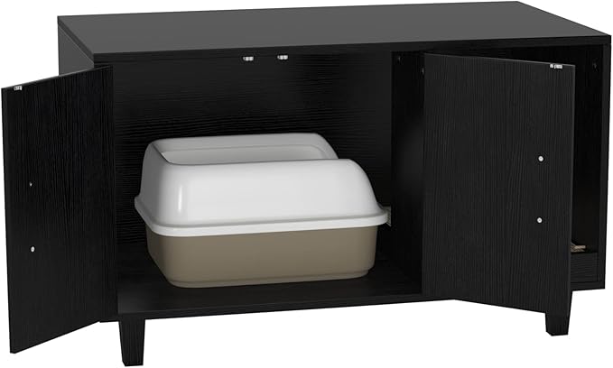 GDLF Modern Wood Pet Crate Cat Washroom Hidden Litter Box Enclosure Furniture - Image 5