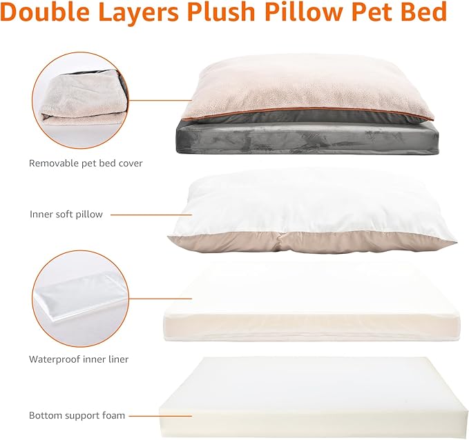 Amazon Basics Dog Bed with Cooling Gel Memory Foam, Pressure-Relief Support - Image 5