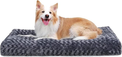 KSIIA Washable Dog Bed Deluxe Plush Dog Crate Beds Comfy Kennel Pad Anti-Slip by KSIIAPetProducts
