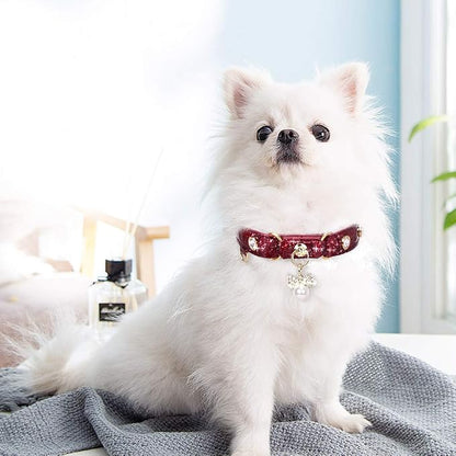 PetsHome Cat Collar, Dog Collar, PU Leather Adjustable Pet Collar - Image 5