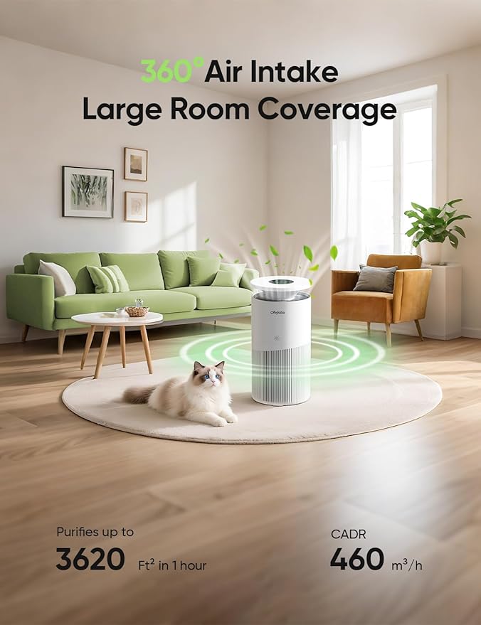Air Purifier for Home Large Room up to 3620Ft², H13 True HEPA Air Purifiers for - Image 3
