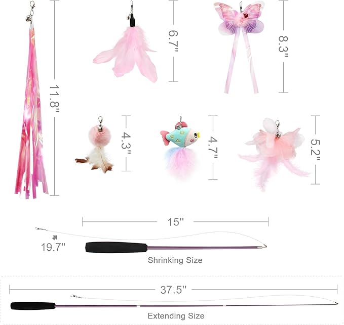 SONGWAY Cat Wand Toys for Indoor Cats - Image 7