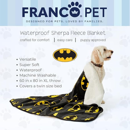 Franco Pet Batman DC Comics Bat Shield Logo XL Oversized Super Soft Cozy - Image 2