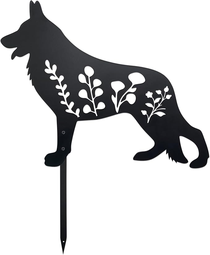 German Shepherd Garden Stake by Unknown