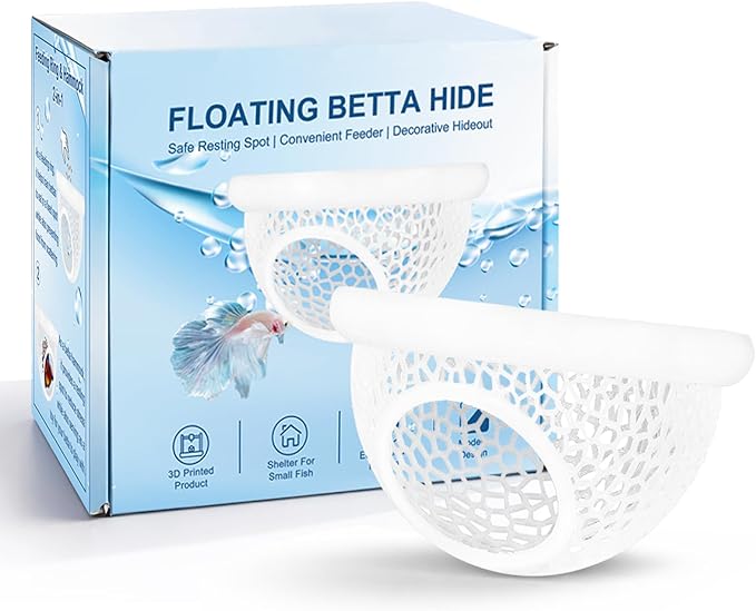 Floating Betta Hide & Shrimp Cave – All-in-One Aquarium Hammock, and Safe - Image 2
