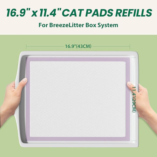 IMMCUTE Multi-Cat Litter Pads 16.9" X 11.4", 30 Ct, Odor Control, Thickened - Image 2