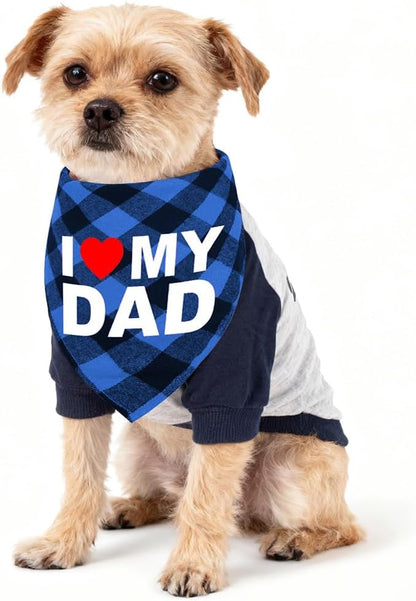 GreenJoy Cute Plaid Dog Bandana – Washable Pet Triangle Scarf - Image 2
