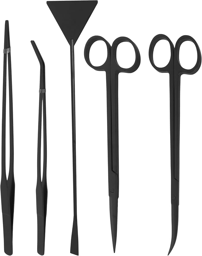 Mandala Crafts Black Stainless Steel Aquascaping Tools Kit – Aquarium Plant - Image 2