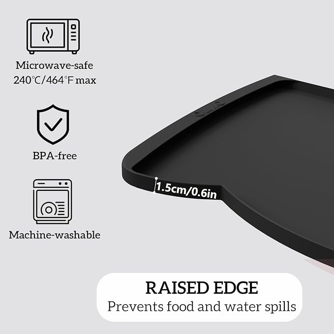 OHMO Dog Food Mat w/Residue Collection Pocket Silicone Pet Feeding Mat - Image 4