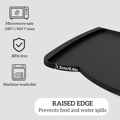 OHMO Dog Food Mat w/Residue Collection Pocket Silicone Pet Feeding Mat - Image 4