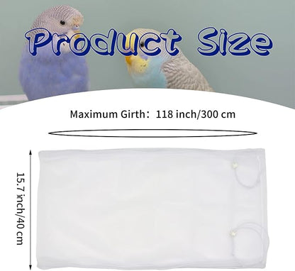 Daoeny Large Bird Cage Cover, Bird Cage Seed Catcher, Adjustable Soft Airy - Image 3