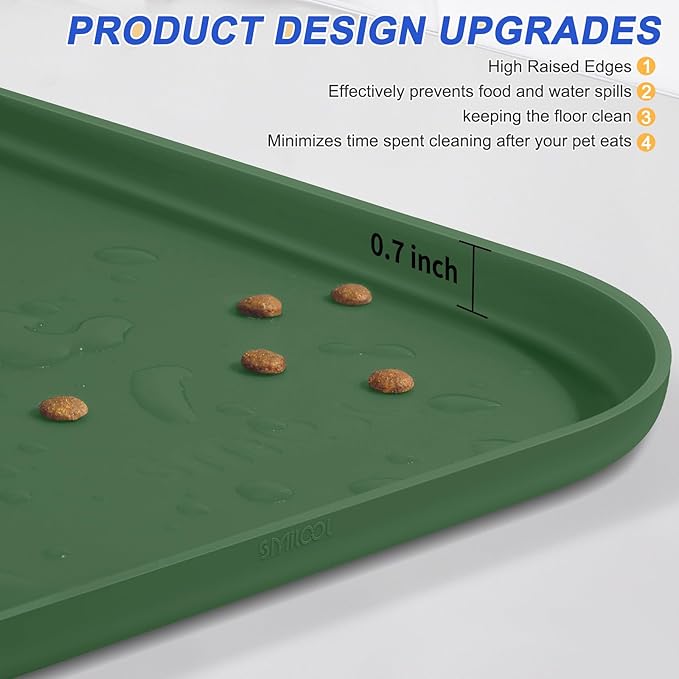 Silicone Pet Feeding Mat with Raised Edge - Image 4