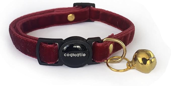 Safety Quick Release Cat Collars, Double Velvet by Cognatio