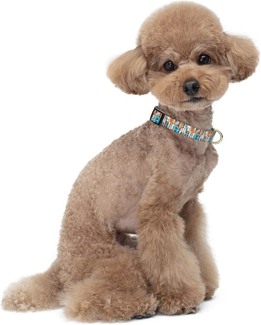 Reflective Dog Collar for Small Dogs, Cute Boho Adjustable Heavy-Duty Nylon - Image 2