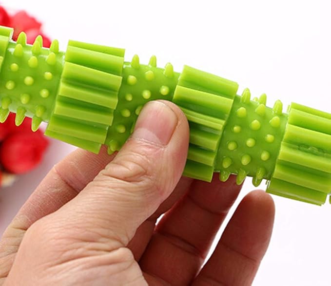 oAtm0eBcl Pet Dog Chew Toy, TPR Rubber Stick Puppy Chewy Toy - Image 5