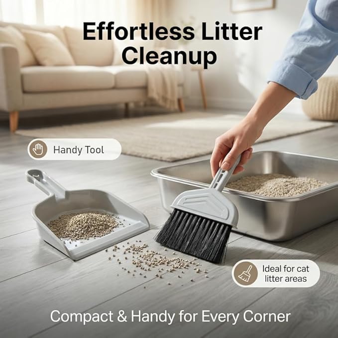 4-in-1 Cat Litter Scoop with Holder, Cat Litter Box Organizer Cleanup Kit - Image 6