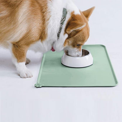 AUDWUD Silicone Waterproof Pet Feeding Mats, Anti Slip Bowl Pad, Dog Mat - Image 7