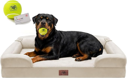 Orthopedic Dog Bed for Extra Large Dogs, XXL Waterproof Egg Crate Memory Foam by FollowSongPuppy