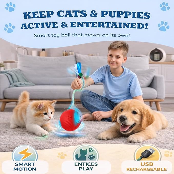GlowPounce Interactive Rolling Ball Toy - Image 2