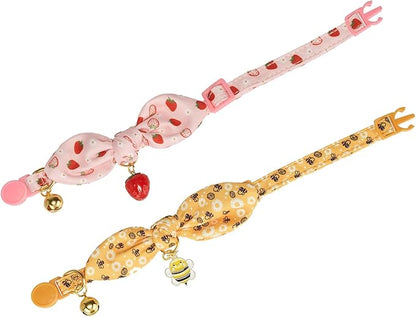 Bowtie Cat Collar with Bell 2 Pack Stylish Breakaway Kitten Collars with - Image 3