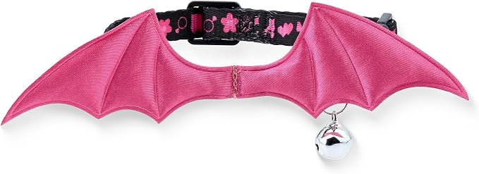 1 PC Bat Wing Cat Collar with Bell, Adjustable Kitten Collar with Safety - Image 2