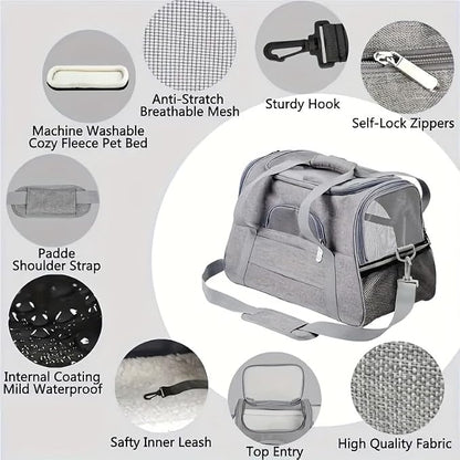 Cat Carriers, Dog Carriers, Pet Carriers – Airline-Approved Soft-Sided Bag - Image 3