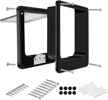 CEESC Medium Cat Door for Interior/Exterior Door, Weatherproof, Rotary 4 Way - Image 7