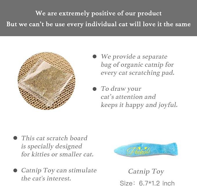 PEEKAB Cat Scratcher Cardboard Reversible Cat Scratch pad Kitty Corrugated - Image 6