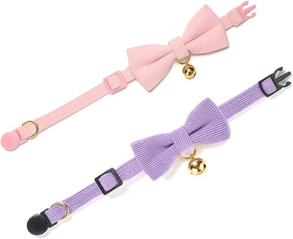 2 Pack Soft Corduroy Cat Collars - Image 4