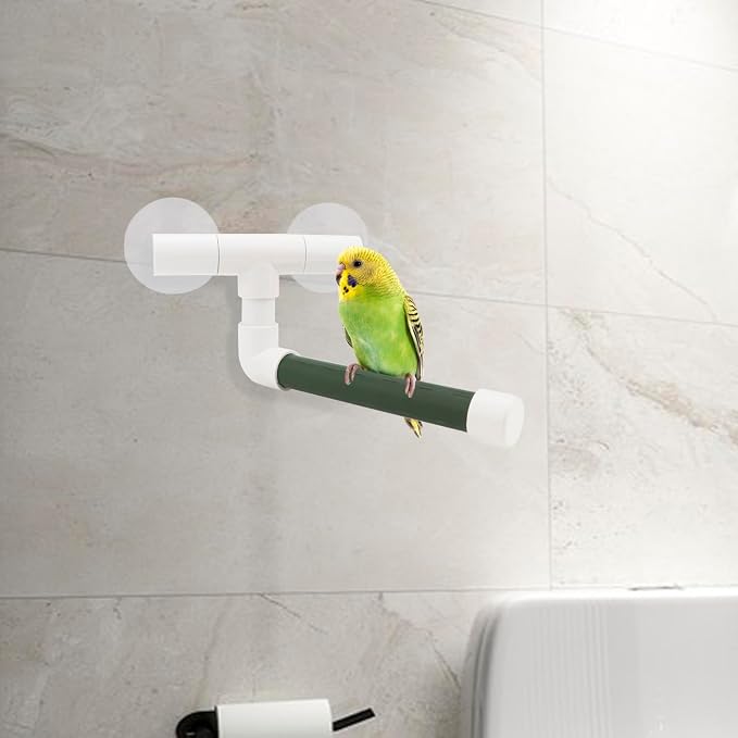 Hypeety Bird Parrot Stand Perch Shower Standing Toy Portable Suction Cup Parrot - Image 7