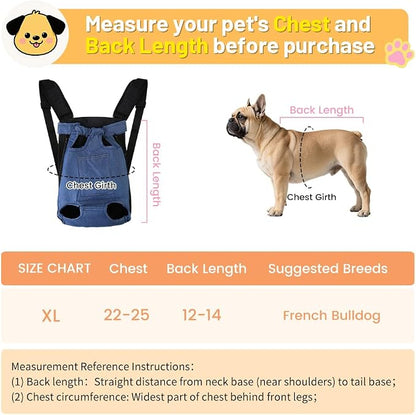 Inspack Dog Backpack Carrier/Cat Carrier, Adjustable Pet Front Carriers Travel - Image 2