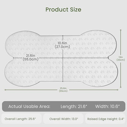 Dog Food Mat Anti-Slip Silicone Dog Bowl Mat Thicker Pet Placemat Waterproof - Image 2