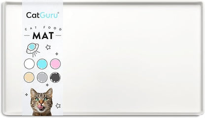 CatGuru Cat Food Mat, Small & Large Pet Feeding Mat, 100% Waterproof Cat by CatGuru