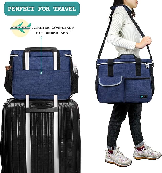 PetAmi Dog Travel Bag, Travel Pet Bag Organizer, Dog Food Travel Bag - Image 5