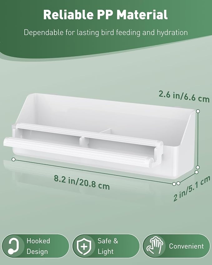 Pawfly 1 Pack Bird Feeder for Cage Hanging Plastic Feeder - Image 2