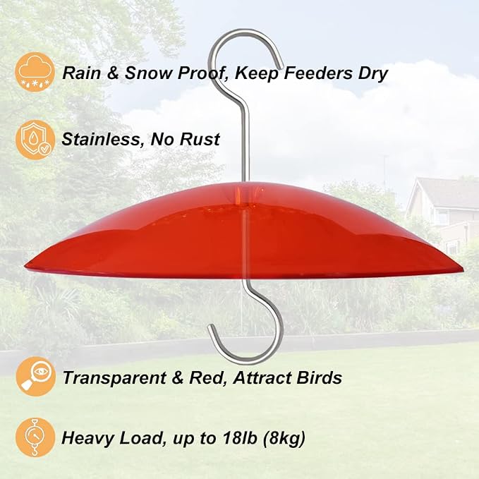 8" Mini Weather Guard for Bird Feeder - Image 7