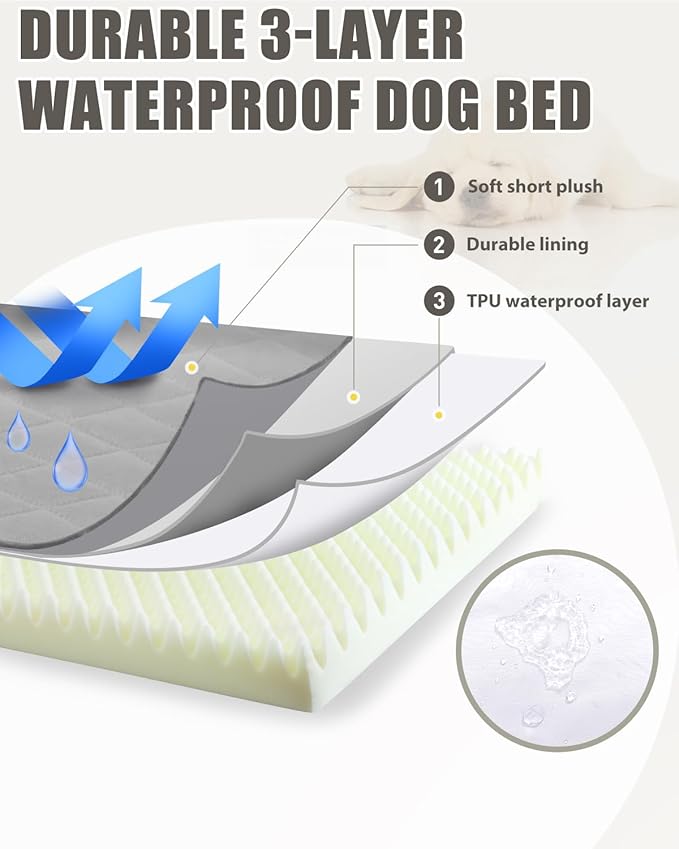 Orthopedic XL Dog Beds Large Sized Dog Waterproof Bed - Image 3