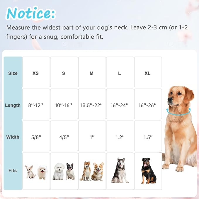 Cotton Collar for Dog，Soft Adjustable Dog Collars for Medium Dogs, Cute Dog - Image 2