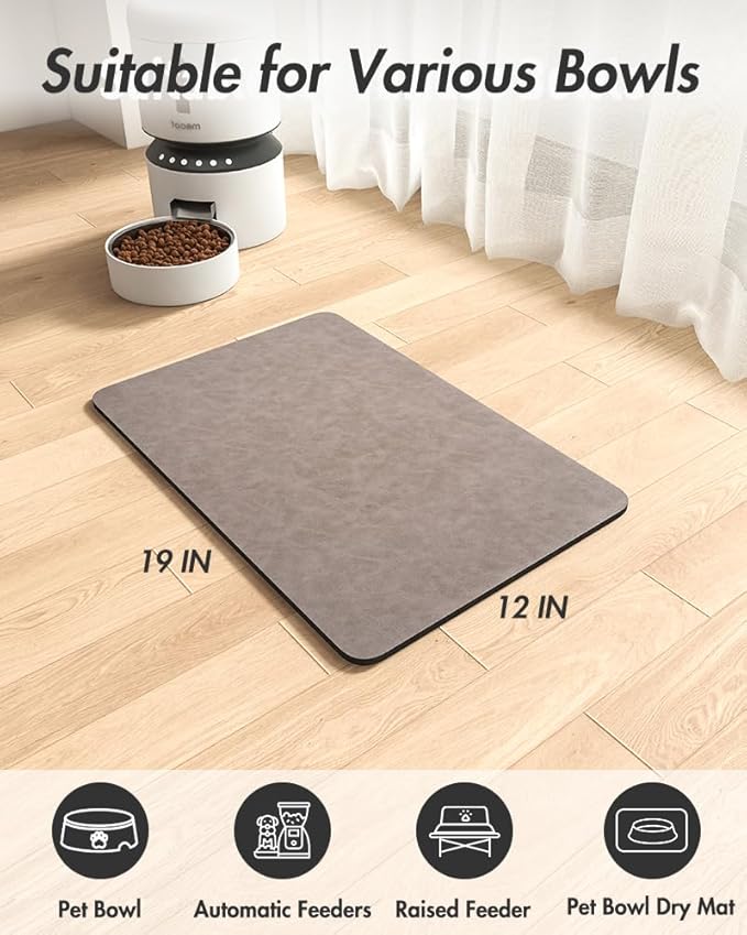 MontVoo-Absorbent Pet Feeding Mat-No Stains Pet Mat - Image 7