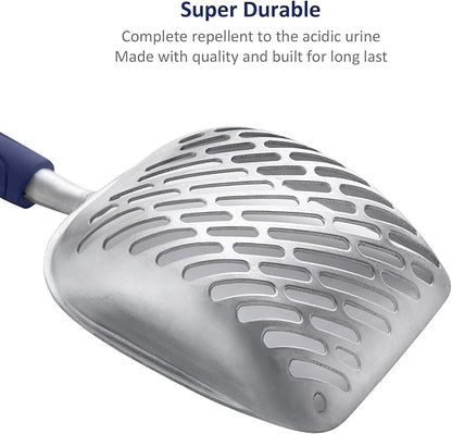 WePet Cat Litter Scoop, Aluminum Alloy Sifter, Kitty Metal Scooper, Deep Shovel - Image 4