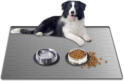 31.8"x23.8" Large Dog Mat for Food and Water, XL Silicone Pet Feeding Mats by Goldleaf