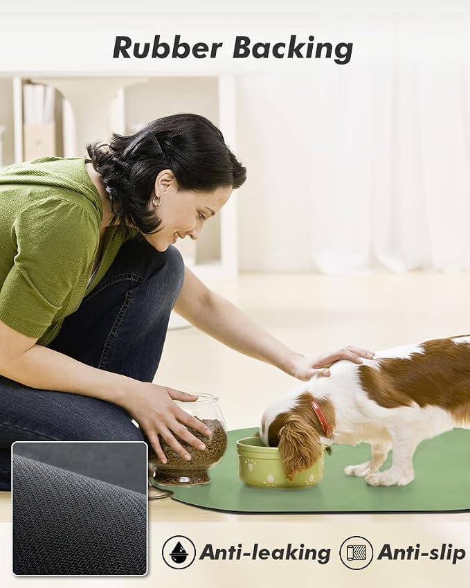 Absorbent Dog Food Mat-Dog Mat for Food and Water Bowl, Quick Dry Pet Food Mat - Image 5