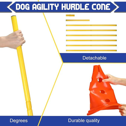 10 Sets Dog Agility Hurdle Cone Set 20 Pcs Exercise Cones - Image 4