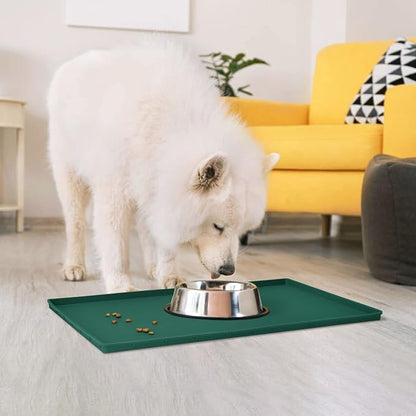 Dog Food Mat, Silicone Waterproof Food Tray, Non Slip Pet Bowl Mats Placemat - Image 7