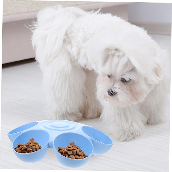 Toyvian Multi-Grid Floral Pet Feeding Bowl - Image 4