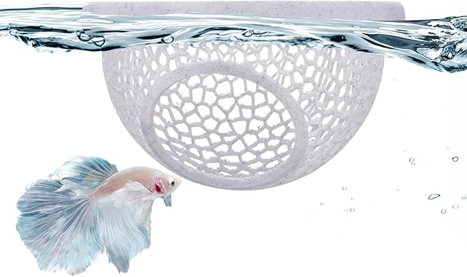 Floating Betta Hide & Shrimp Cave – 3D Printed Aquarium Hammock by Unknown